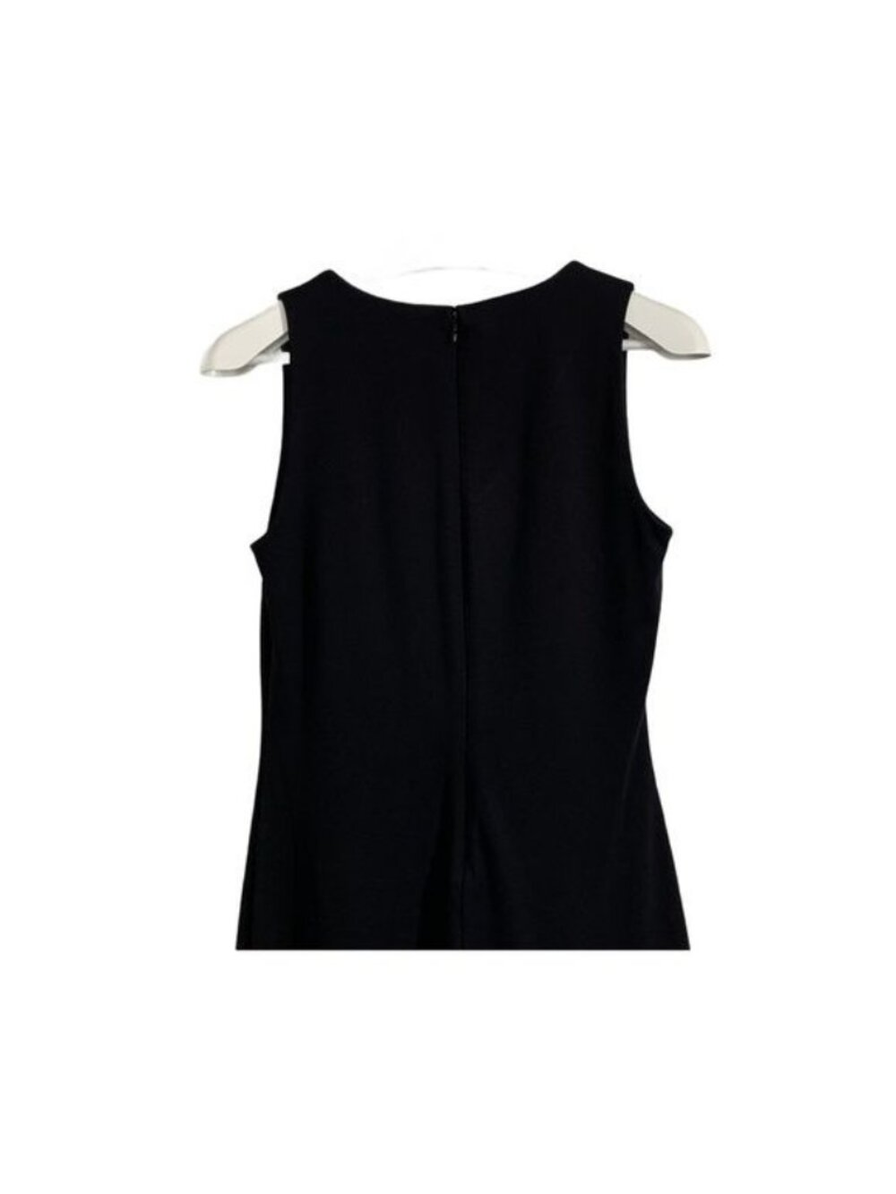 Bar III Dress Womens Medium Black Asymmetrical Hem Sleeveless Midi V Neck - Picture 5 of 8